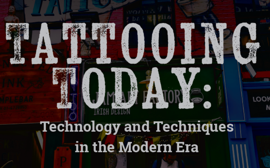 Magazine title reads: Tattooing Today: Technology and Techniques in the Modern Era